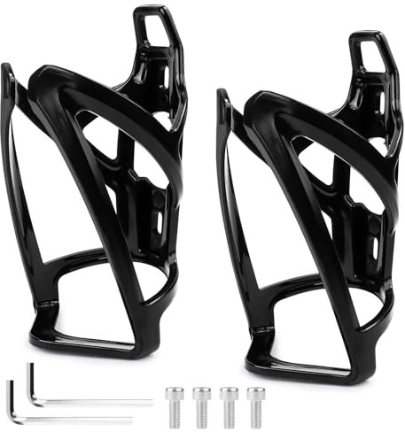 Feirdhoo Portabidones Bicicleta - Pack de 2 Portabotellas Bici Mejorada, Porta Bidones para Bici MTB Bicicleta de Carretera. Incluye Tornillos y Herramienta de Montaje