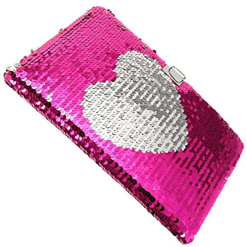 ERINGOGO Reversible Sequin Notizbuch mit Glitzer Cover Notizbuch für Kreatives Tagebuch für Verschiedene Anlässe für Schule Büro und Zuhause