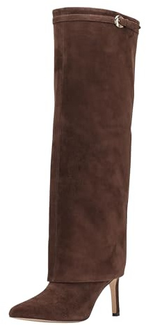 Marc Fisher LTD Women's Naples Knee High Boot, Dark Brown Suede 200, 2.5 UK