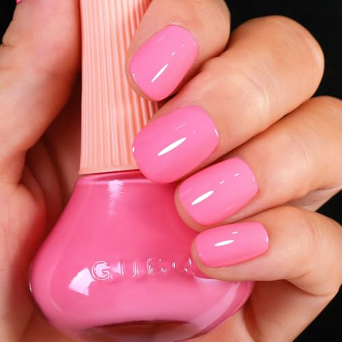 DouborQ Nail Polish Long-lasting Glossy Nail Art Varnish (Cute pink-48, 12 ML)