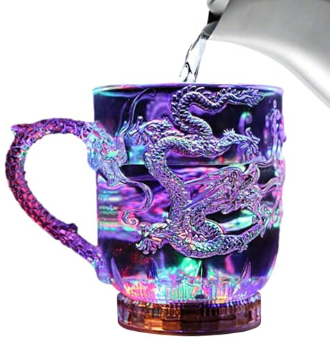 Wasseraktivierte LED Tassen Kaffeetasse Acryl Farbwechsel Kaffeetasse für Weihnachten Ostern Halloween Party