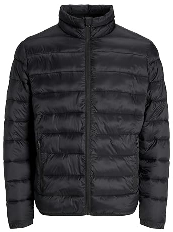 JACK & JONES Mens Quilted Jacket Windproof Lightweight 100% Nylon Long Sleeve Outdoor Puffer Jacket for Men, Sizes- S to 2XL