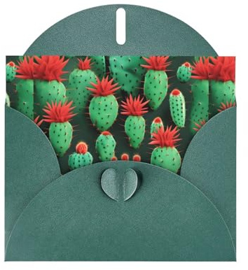 ABYchdd Viele kleine Kaktus Kunstdruck Grußkarten, Urlaubskarten mit Umschlägen, für Weihnachten, Geburtstag, Jahrestag