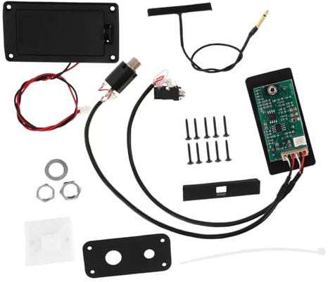 Milisten Elektrischer Violin-pickup Set mit Schirmkabel Piezo Verstellbarer Equalizer Leichter Tonabnehmer Instrument Inklusive Batteriebox Kompatibel mit Verstärkern Zubehör für Musiker