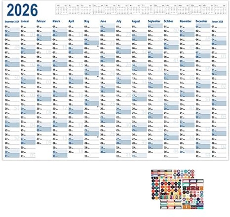 Täglicher Wandkalender Großer kreativer Planer und Terminkalender