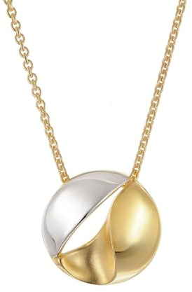 trendor Gold-Anhänger 333/8K mit vergoldeter Silberkette 45 cm elegantes Schmuckstück für Damen, zauberhafte Geschenkidee, 21172-45 45 cm