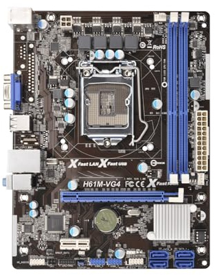 motherboard Fit For ASRock Motherboard H61M-VG4 CPU Supports LGA 1155 Socket I3-3220 3240 I5-3450 3470 I7-3770, DDR3 Micro ATX