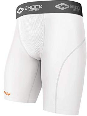Shock Doctor Core Short de Compression avec Coquille de Protection Blanc Taille XXL