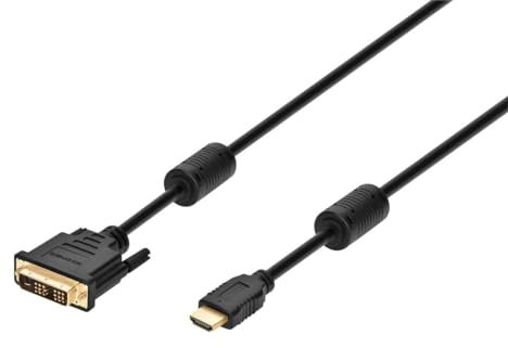 Monoprice 102405 HDMI-auf-DVI-Adapterkabel mit Ferritkern, 3 m, 28 AWG, Schwarz (102405)