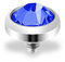 Taffstyle® Dermal Anchor Piercing Aufsatz Kugel Kristall Ball Flach / 4mm - Blau