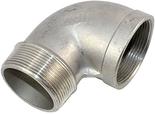 2Female x 2Male street Elbow Threaded Pipe Fitting Stainless Steel 304 BSPT Edelstahl Rohr Rohrverbinder
