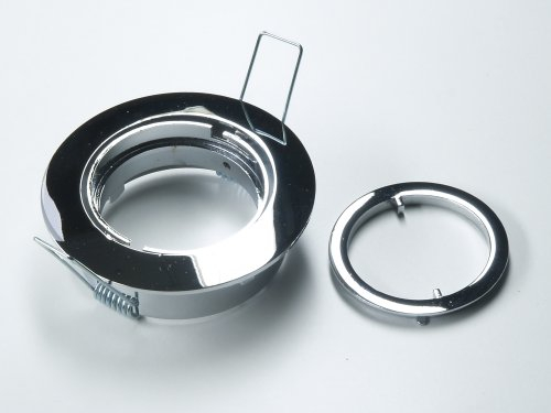 Kamilux 3er Set Einbaustrahler/Spot Bajo in chrom glänzend, Halogen oder LED geeignet, inkl. GU10 Fassung 230V, ohne Leuchtmittel