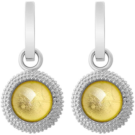Orphelia Damen-Ohrstecker 925 Silber rhodiniert Glas Rundschliff weiß