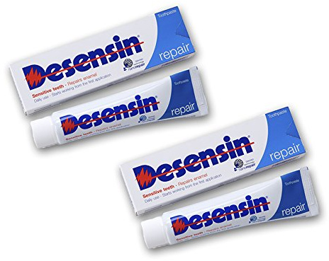 2 x Desensin repair Zahnpasta 2x75ml, empfindlich, gluten frei - now Vitis sensitive name