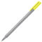 Staedtler 334-10 Fineliner triplus Dreikantschaft im Kartonetui, metallgefasste Spitze, circa 0,3 mm, 10 Stück, Lichtgelb