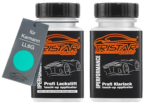 TRISTARcolor Autolack Lackstift Set für Karmann LL6G Türkis/Turkis Basislack Klarlack je 50ml