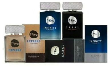 MIRO Duft Collection für IHN: Cabal Eau de Toilette Spray + INFINITY Eau de Parfum Spray + Miro Green Intense Pour Homme Eau de Parfum Spray je 75 ml (225 ml)
