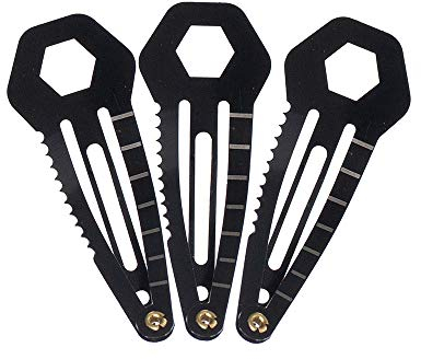 3 Pack, Multi Tool Tactical Hair Clip - Universal Survival Kit for Women
