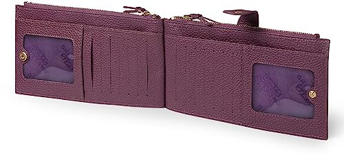 Otto Angelino Genuine Leather 2 Compartment Bifold Wallet with Phone Compatible Slots - RFID Blocking (Lila)