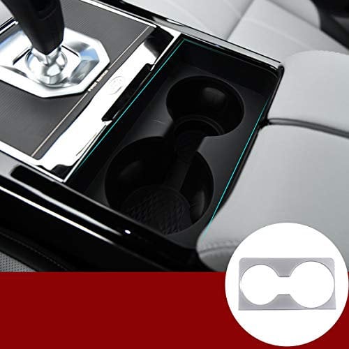 YIWANG ABS Chrome Car Interior Water Cup Cover Pannel Holder Frame Trim For RangeRover Evoque 2019 2020 Accessories