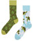Dedoles Socken Unisex Damen Herren & Kinder Baumwolle viele lustige Designs 1 Paar Geschenk links rechts verschieden, Farbe Grün, Motiv Meeresschildkröten, Gr. 39-42