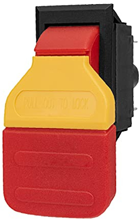 POWERTEC 71672 Safety Paddle Switch - Dual Voltage 125/ 250v Smart Switch for Table Saw and Power Tool Safe Guard