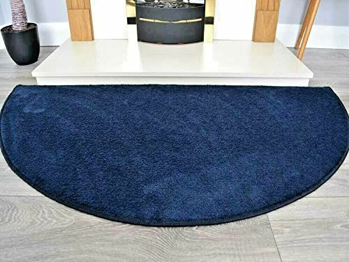 RSM RUGS Half Moon Semi Circle Floor Rugs Rug Carpet Mat Cheap (Navy Blue)
