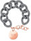 ICE - Jewellery - Chain bracelet - Chic grey - Rose-gold - Kettenarmband mit graufarbenen XL-Maschen für Frauen, geschlossen mit einer roségold Medaille (020930)