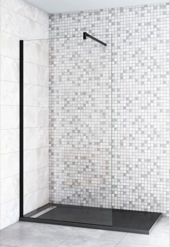 Aica Sanitär Walk in Dusche 60cm Duschabtrennung Walkin Duschwand 8mm Nano Klarglas H200cm