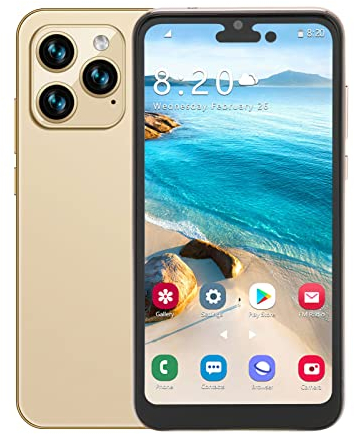 Elprico 4G Mobiltelefone, 6,1 Zoll Smartphone Ohne Vertrag, Dual-SIM, 3 GB RAM + 64 GB ROM, 8 MP + 16 MP Kamera, 4000 mAh AkkuHandys ohne Vertrag Günstig für Android 11(Gold)