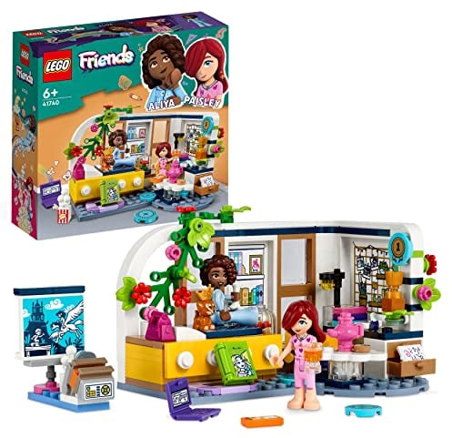 LEGO 41740 Friends Aliya's Room, Mini Sleepover Party Bedroom Playset, Collectible Toy for Kids, Girls and Boys, with Paisley and Puppy Figure, Small Gift Idea