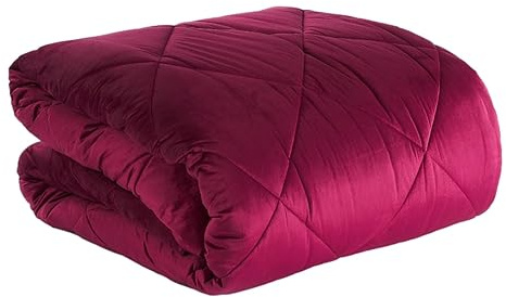 Steppdecke aus Samt für Doppelbett, Estella TRAP - VIA ROM 60 (Bordeaux)