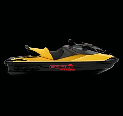 DualColorStampe Aufkleber kompatibel mit Sea Doo Sticker Elektro-Wassermotorrad FEEL FREE MARE Farbe wählbar Artikelnummer: M0289 (Fluoreszierendes Rot)