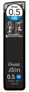 Pentel Ain Minen für Druckbleistift, 0,5 mm, HB, 40 Stück