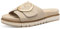 Tamaris COMFORT Damen Pantoletten aus Leder Elegant, Beige (Beige), 39 EU