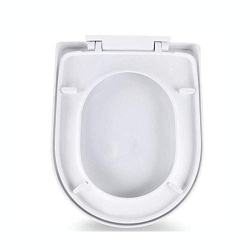 Abattant WC en forme de grand U/petit U avec tampon à dégagement rapide, housse de toilette ultra résistante montée sur le dessus pour salle de bain, blanc 40-44 cm x 33,5 cm (blanc 40 44 cm x 33,5 c