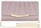 Asvert Abendtasche Damen Clutch Brauttasche Elegant Satin Kettentasche Handtasche Hochzeit Mädchen Klein Umhängetasche für Party Freizeit Women's Clutches Tasche (Rosengold)