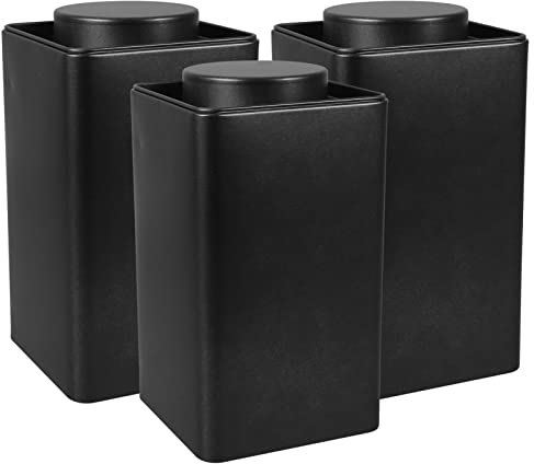 PRETYZOOM 3st Kaffeebehälter Aus Zinn Teedosen Aus Metall Tee Blechdose Tee Aufbewahrungsdose Schwarze Teedosen Kaffeebohnenglas Lose Teedose Teedosen Metall Tee Set Weißblech Lagertank