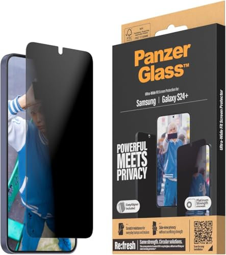 PanzerGlass™ Privacy Screen Protector per Samsung Galaxy S24 Plus - Filtro Privacy, Alta Resistenza, Riduzione Impronta e Batteri