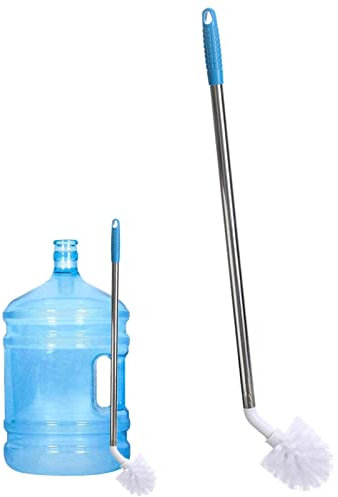 Bouteille Brosse à goupillon | Brosse à bouteille d'eau | Brosse seau avec long manche 60 cm | Goupillon pour nettoyer | Brosse de nettoyage en forme de L