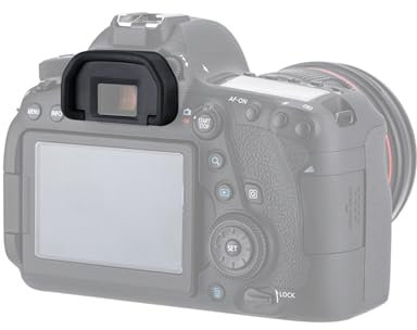 JJC Oculaire souple en silicone pour Canon EOS 6D, 6D Mark II, 5D, 5D Mark II, 80D, 70D, 60D, 50D, 40D, 30D, 20Da, 20D, 10D, D60, D30, A2E, A2