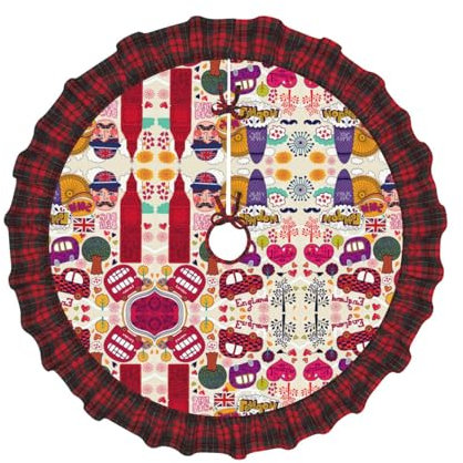 Schulzeitung in Englisch Weihnachten Plaid Baum Rock Weihnachtsbaum Matte Silvester Party Zuhause Innendekoration Weiß