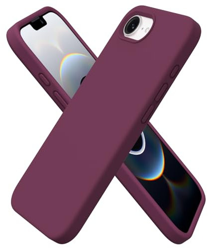 ORNARTO für iPhone 16e (2025) Hülle Silikon 6,1 Zoll, dünne Handyhülle iPhone 16e aus flüssigem Silikon, Kratzfeste und stoßfeste Schutzhülle iPhone 16e Case(2025) - Weinrot
