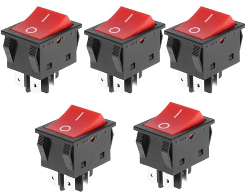 4 Piezas Interruptor basculante ON-OFF 4 Pines, Soldador Máquina de Soldadura Tipo de Barco ON/OFF del Interruptor, 30 A Interruptor de Balancín para Barcos, RVS, Camiones y Configuraciones de Taller