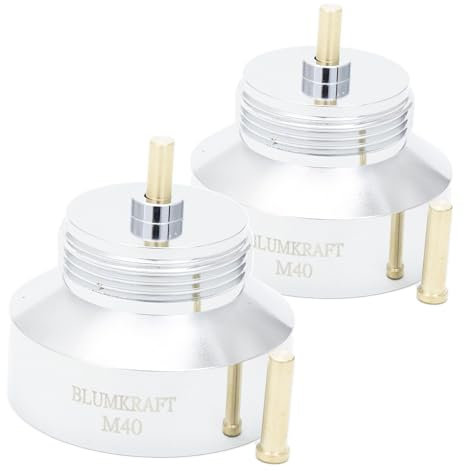 BLUMKRAFT 2 Stück Metall Adapter für BRAUKMANN OVENTROP und PRUSS Heizkörper M40 x 1,5 (Prototyp) auf M30 x 1,5 für Thermostat/Thermostatkopf M30 x 1,5 männlich. Neues Modell Juni 2025