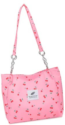 uikios Große Kapazität Umhängetasche für Frauen Kette Unterarmtaschen Casual Handtasche Top Griff Tasche für Arbeit Reisen Einkaufen Schule, Pk, 28x10x25cm