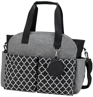 MERIGLARE Wickeltasche, Wickeltaschen für Mama Und Papa, Schwarzgrau