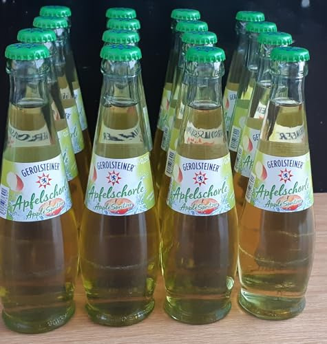 Apfelschorle, Gourmet,Gerolstein 16 Flaschen x 0,25L, Mehrweg Pfand