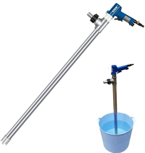 Pneumatische Ölpumpe, Edelstahl Chemiepumpe, 50-80L/min Durchflussmenge für den Transport von Diesel, Motoröl, Hydrauliköl, 95cm Länge