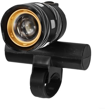 Honseadek Bicicletta con luce a LED per 20000lm batteria anteriore ricaricabile a lunga durata faro aeronautico in lega di alluminio impermeabile ciclismo per lampada (nero)